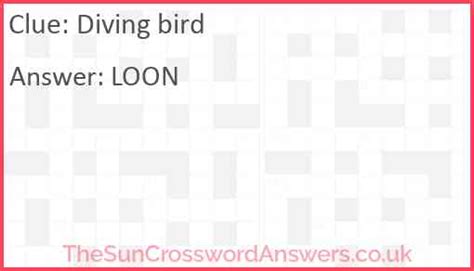Diving birds crossword clue - Aquatic Diving Bird Crossword Clue Answers. Find the latest crossword clues from New York Times Crosswords, LA Times Crosswords and many more.